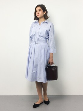 「SET（セット）のアイテム（ワンピース/ドレス）」を使った、mihiroさん（レディース・156cm）の春コーディネート
