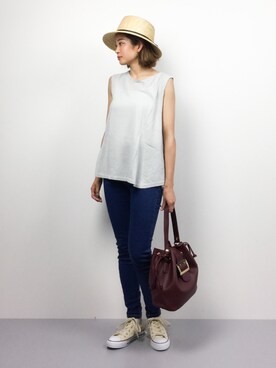 mihiroさん（レディース・156cm）の夏コーディネート