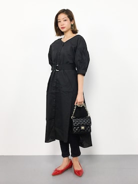 「アイテム（シャツワンピース）」を使った、mihiroさん（レディース・156cm・20代）の夏コーディネート