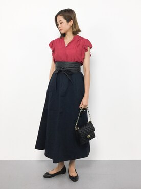 「La TOTALITE（ラトータリテ）のアイテム」を使った、mihiroさん（レディース・156cm）の夏コーディネート