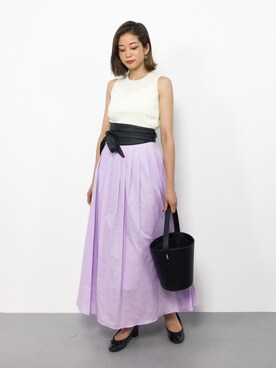 mihiroさんの「綿ローンギャザースカート」を使ったコーディネート