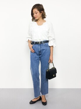 「CIEL（シエル）のアイテム（パンツ）」を使った、mihiroさん（レディース・156cm）の夏コーディネート