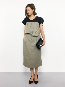 mihiroさんの「KBF+　フロントタイビスチェ×タックタイトスカート」を使ったコーディネート