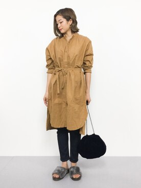 「アイテム（シャツワンピース）」を使った、mihiroさん（レディース・156cm・20代）の秋コーディネート