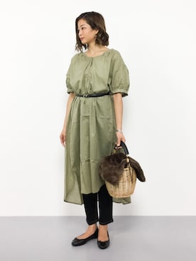 「アイテム（シャツワンピース）」を使った、mihiroさん（レディース・156cm・20代）の秋コーディネート