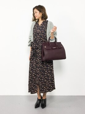 「アイテム（シャツワンピース）」を使った、mihiroさん（レディース・156cm・20代）の秋コーディネート