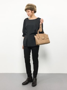 「Two Faces（トゥーフェイシーズ）のアイテム（トップス）」を使った、mihiroさん（レディース・156cm）の秋コーディネート