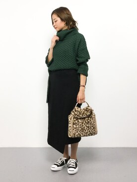 「Supreme.La.La.（シュープリームララ）のアイテム（バッグ）」を使った、mihiroさん（レディース・156cm）の秋コーディネート