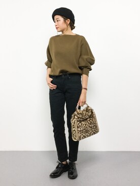 「Supreme.La.La.（シュープリームララ）のアイテム（バッグ）」を使った、mihiroさん（レディース・156cm）の秋コーディネート