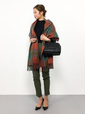 「reca（レカ）のアイテム（チノパンツ）」を使った、mihiroさん（レディース・156cm）の秋コーディネート