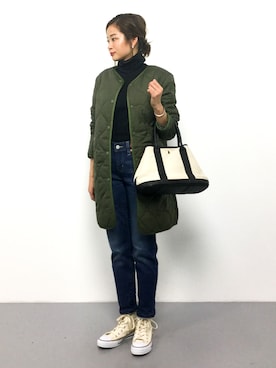 「BEAMS LIGHTS（ビームスライツ）のアイテム（その他アウター）」を使った、mihiroさん（レディース・156cm）の秋コーディネート