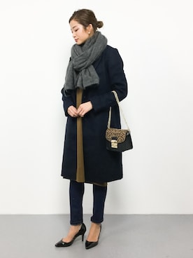 「アイテム（チェスターコート）」を使った、mihiroさん（レディース・156cm・20代）の秋コーディネート