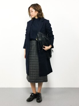 「アイテム（チェスターコート）」を使った、mihiroさん（レディース・156cm・20代）の秋コーディネート