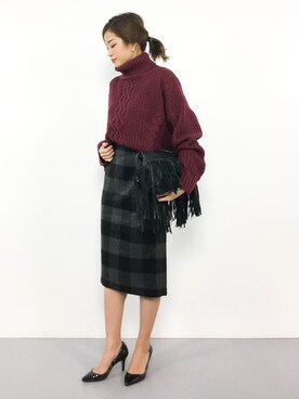 mihiroさん（レディース・156cm）の冬コーディネート