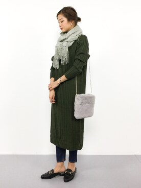 「Factor=（ファクターイコール）のアイテム（パンツ）」を使った、mihiroさん（レディース・156cm）の冬コーディネート