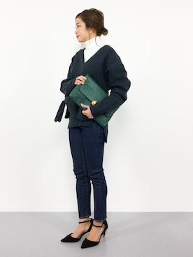 「Factor=（ファクターイコール）のアイテム（パンツ）」を使った、mihiroさん（レディース・156cm）の冬コーディネート