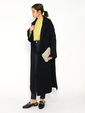 「バブーシュ」｜「アイテム（その他アウター）」を使った、mihiroさん（レディース・156cm）の冬コーディネート