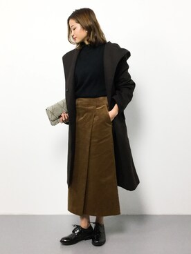 「Bou Jeloud（ブージュルード）のアイテム（その他アウター）」を使った、mihiroさん（レディース・156cm）の冬コーディネート