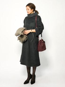 mihiroさん（レディース・156cm）の冬コーディネート