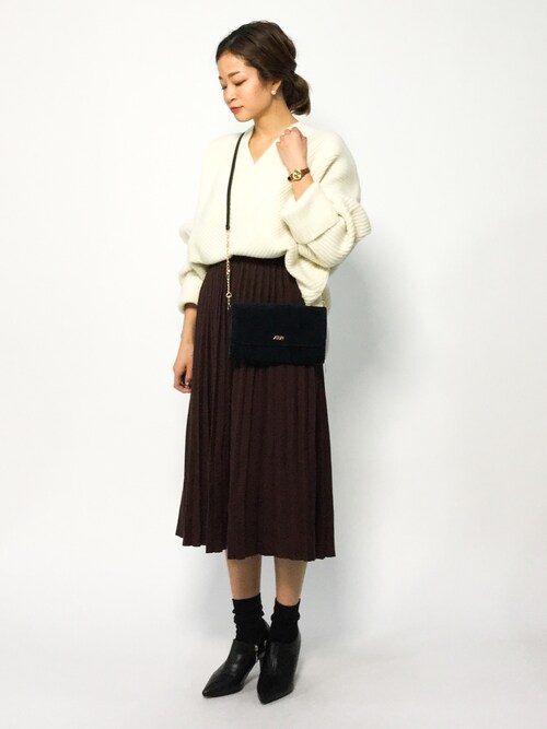 ZOZOTOWNmihiro����̃X�J�[�g�u�v���[�c�j�b�g�X�J�[�g�iselect MOCA�b�Z���N�g���J�j�v���g�����R�[�f�B�l�[�g