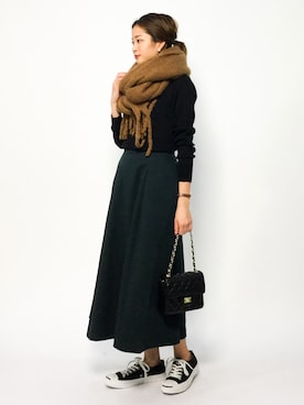 「MACKINTOSH PHILOSOPHY（ﾏｯｷﾝﾄｯｼｭ ﾌｨﾛｿﾌｨｰ）のアイテム」を使った、mihiroさん（レディース・156cm）の冬コーディネート