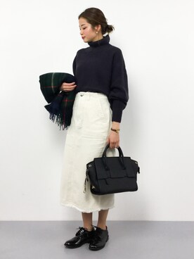 「PLAIN CLOTHING（プレーンクロージング）の【SALE!!】【ZOZOTOWN人気ランキング 1位獲得】シーズンレス2WAYフラップハンドバッグ/ショルダーバッグ（ショルダーバッグ）」を使った、mihiroさん（レディース・156cm）の冬コーディネート