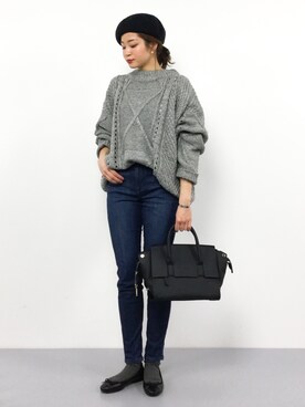 「PLAIN CLOTHING（プレーンクロージング）の【SALE!!】【ZOZOTOWN人気ランキング 1位獲得】シーズンレス2WAYフラップハンドバッグ/ショルダーバッグ（ショルダーバッグ）」を使った、mihiroさん（レディース・156cm）の冬コーディネート