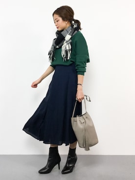 mihiroさん（レディース・156cm）の冬コーディネート