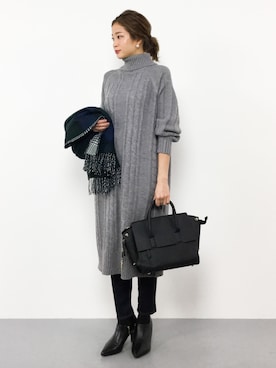 「PLAIN CLOTHING（プレーンクロージング）の【SALE!!】【ZOZOTOWN人気ランキング 1位獲得】シーズンレス2WAYフラップハンドバッグ/ショルダーバッグ（ショルダーバッグ）」を使った、mihiroさん（レディース・156cm）の冬コーディネート