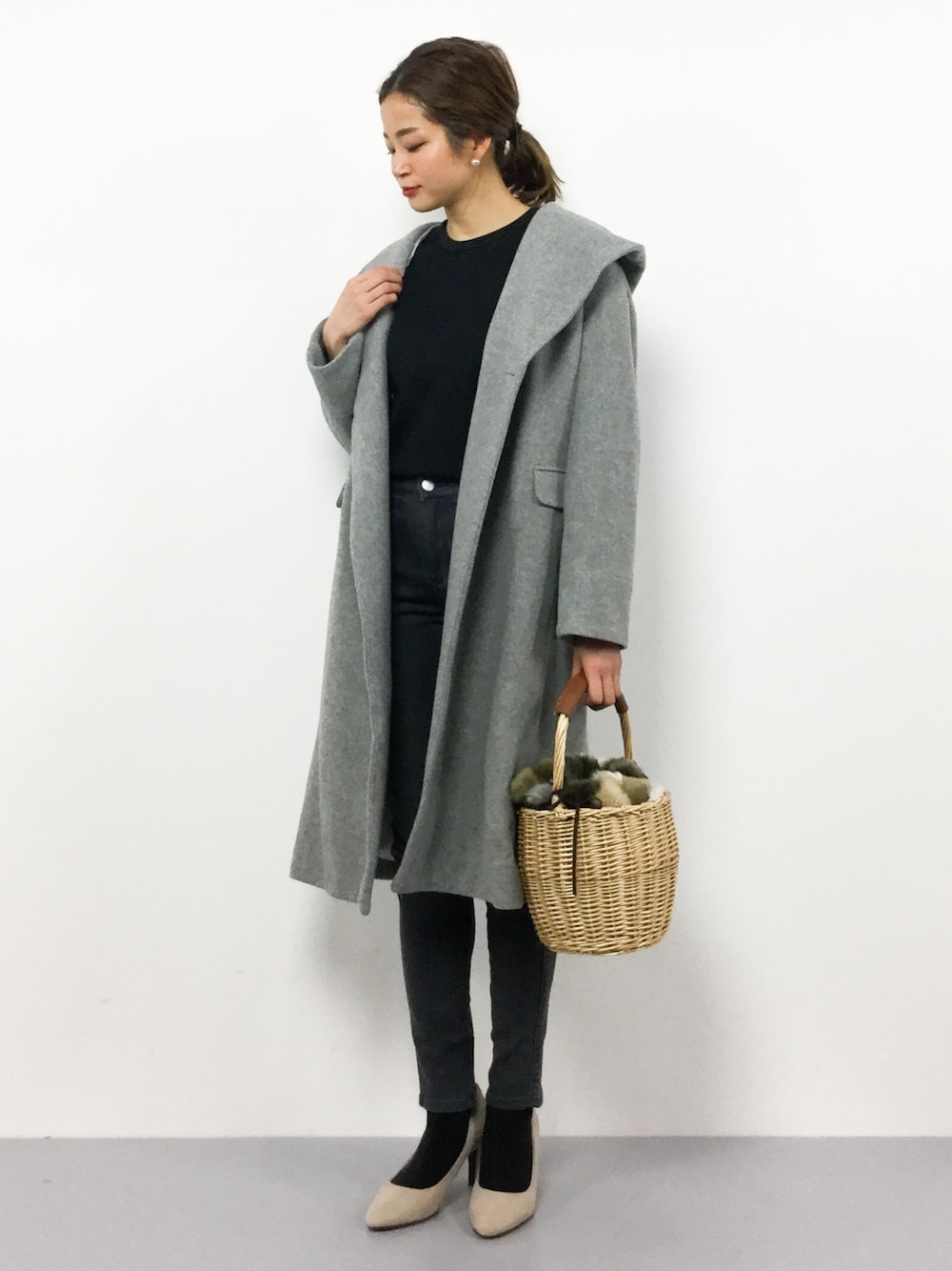 即完売☆SUPER100 ニュアンスフードコート｜レディース 