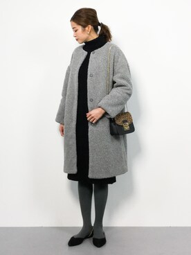 「NATURAL BEAUTY BASIC（ナチュラルビューティーベーシック）のアイテム（その他アウター）」を使った、mihiroさん（レディース・156cm・20代）の冬コーディネート