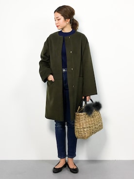 「IMAGE COLLECTION（イマージュコレクション）のアイテム（その他アウター）」を使った、mihiroさん（レディース・156cm）の冬コーディネート