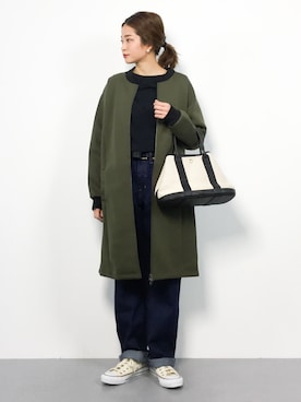 「Design Tshirts Store graniph（デザイン　ティーシャツ　ストア　グラニフ）のアイテム（ジャケット/アウター）」を使った、mihiroさん（レディース・156cm）の冬コーディネート