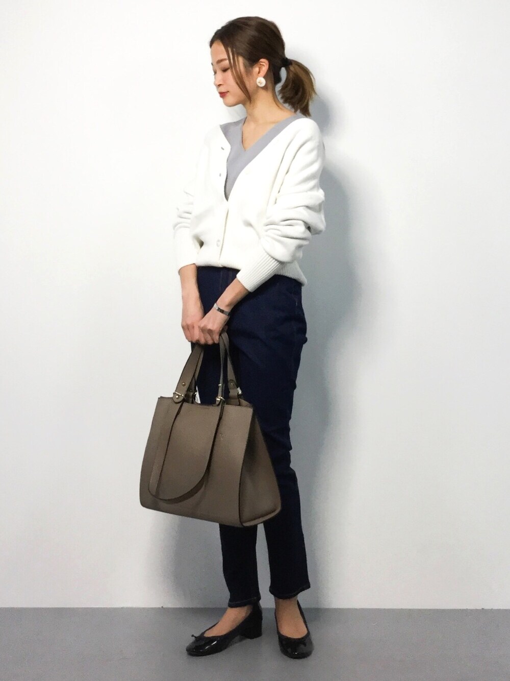 IENA（イエナ）の「2WAYカシミヤ混天竺カーディガン◇（カーディガン