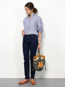 「ORANGE TAB（オレンジタブ）のアイテム」を使った、mihiroさん（レディース・156cm）の春コーディネート