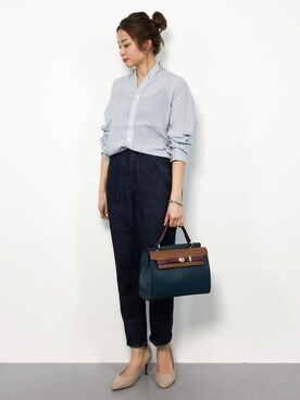 「N.（N. Natural Beauty Basic）（エヌエヌナチュラルビューティーベーシック）のベルトフラップ2WAYショルダーバッグ（ショルダーバッグ）」を使った、mihiroさん（レディース・156cm）の春コーディネート