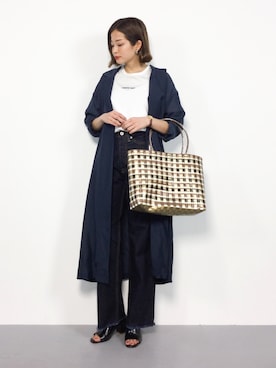 「RIM.ARK（リムアーク）のアイテム（その他アウター）」を使った、mihiroさん（レディース・156cm）の夏コーディネート