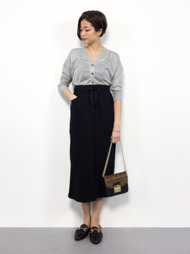 mihiroさんの「NANING9 スウェットロングスカート」を使ったコーディネート