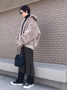 mihiroさん（レディース・156cm）の冬コーディネート