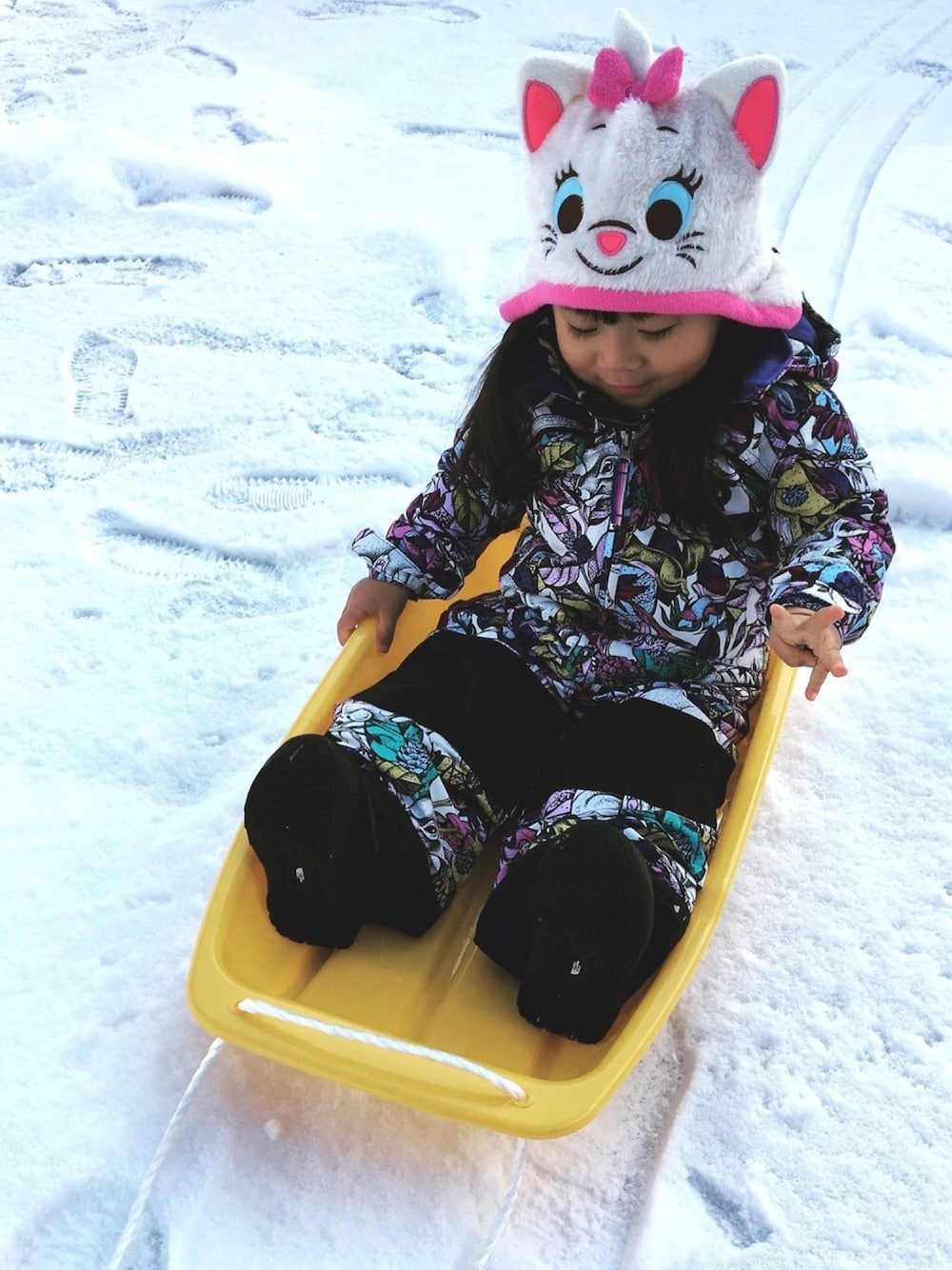 「キッズコーデ、kids、おんなのこ、2歳、スノーボード、冬コーデ、ディズニー、BURTON、スノーボードウェア、ノースフェイス」｜「BURTONのアイテム（オールインワン・サロペット、その他）」を使った、emma*◡̈**さん（キッズ・90cm）の冬コーディネートの1枚目の写真