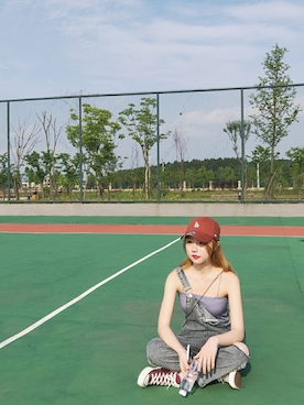 「アイテム（キャップ）」を使った、Dear -稚涵さん（レディース・164cm・10代）の夏コーディネート