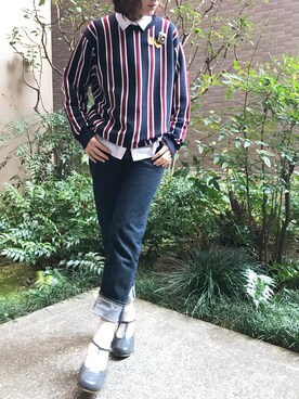 「レジメンタル」｜RaRa Clocheさん（レディース・170cm）の冬コーディネート