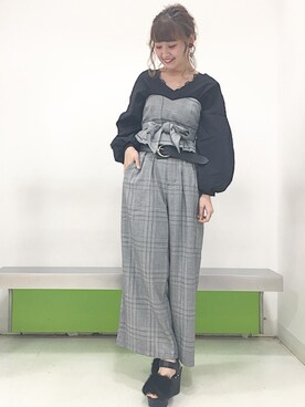 「アイテム（その他トップス、その他）」を使った、kyonさん（レディース・165cm）の秋コーディネート