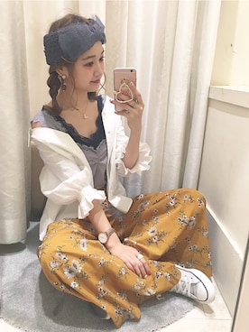 「アイテム（ヘアバンド）」を使った、kyonさん（レディース・165cm）の秋コーディネート