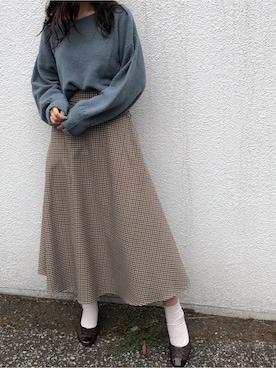 「アイテム（バレエシューズ）」を使った、kyonさん（レディース・165cm）の秋コーディネート