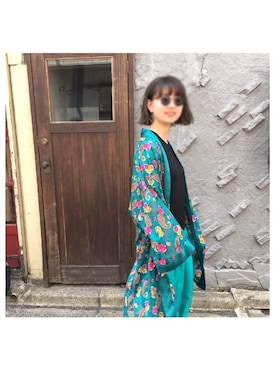 「高円寺」｜「アイテム（その他アウター）」を使った、cadoromoさん（レディース・159cm）の夏コーディネート