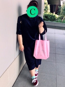 「FOREVER 21（フォーエバー トゥエンティーワン）のアイテム（スニーカー）」を使った、ちーさんさん（レディース・155cm）の秋コーディネート