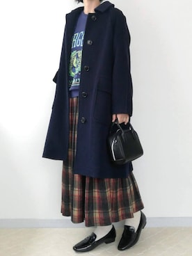 「A part by（アパートバイ）のアイテム（その他アウター）」を使った、まいこさん（レディース・160cm）の冬コーディネート