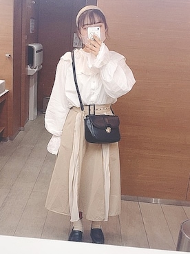 「おちびさん」｜「アイテム（ローファー）」を使った、はるさん（レディース・154cm）の春コーディネート