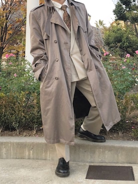 「古着好きな人と繋がりたい」｜「アイテム（セットアップ）」を使った、SiN.さん（メンズ・170cm）の冬コーディネート